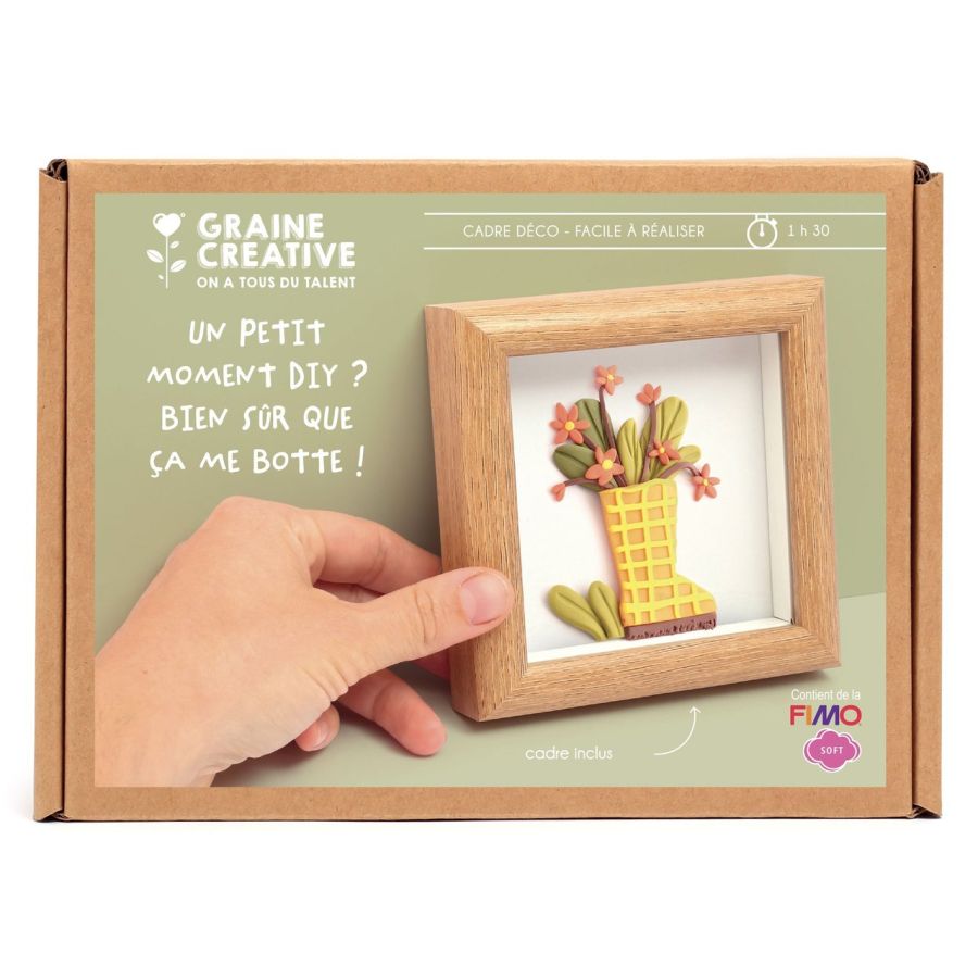 Kit Fimo Cadre Miniature Botte Fleurie – Graine Créative