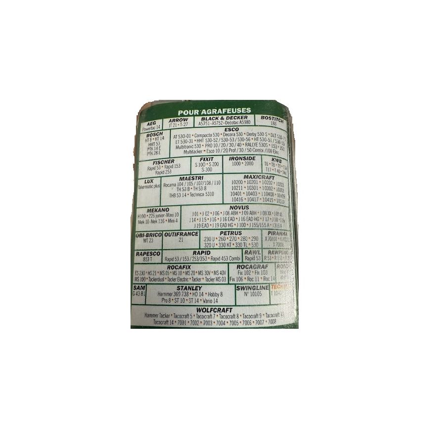 Agrafes 8 mm n°21 Techman – Boîte env. 1420