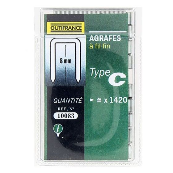 Agrafes 8 mm n°21 Techman – Boîte env. 1420