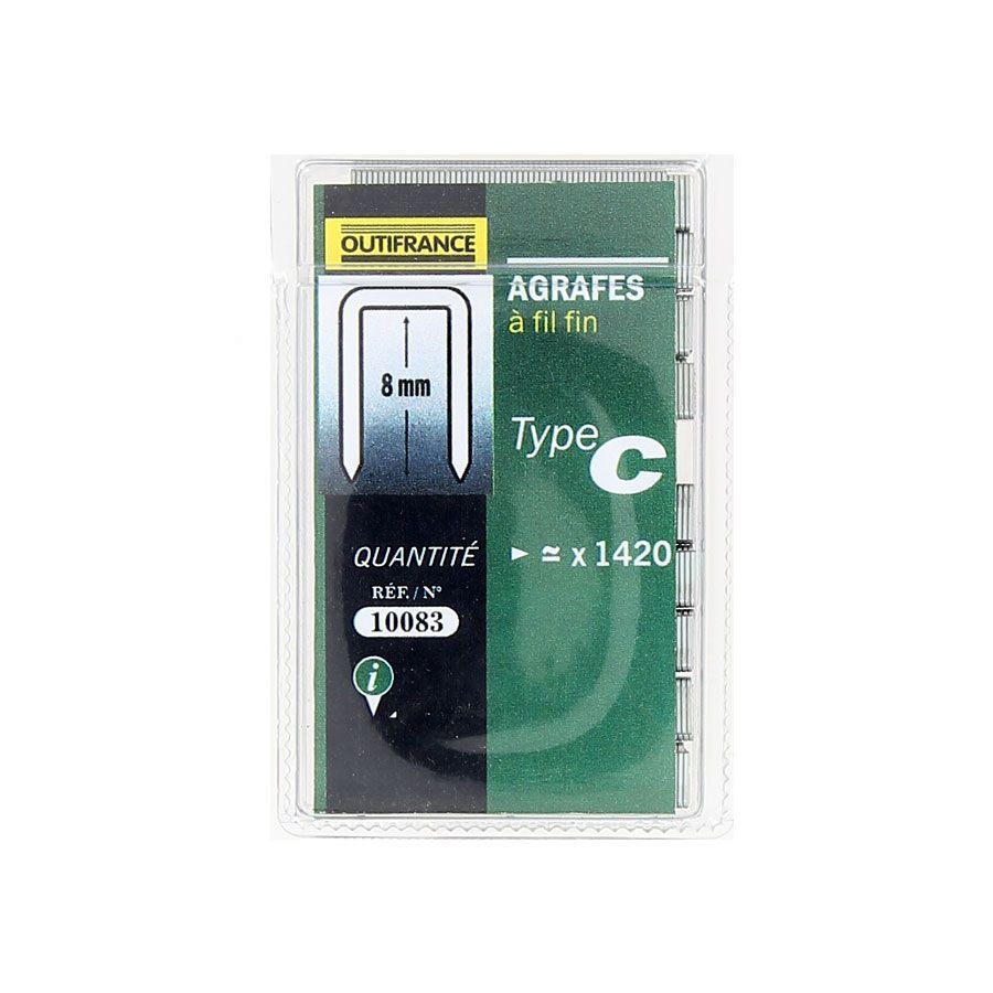 Agrafes 8 mm n°21 Techman – Boîte env. 1420