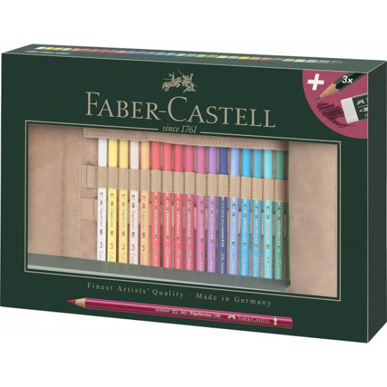 Trousse Rouleau Polychromos – 33 Crayons + Accessoires