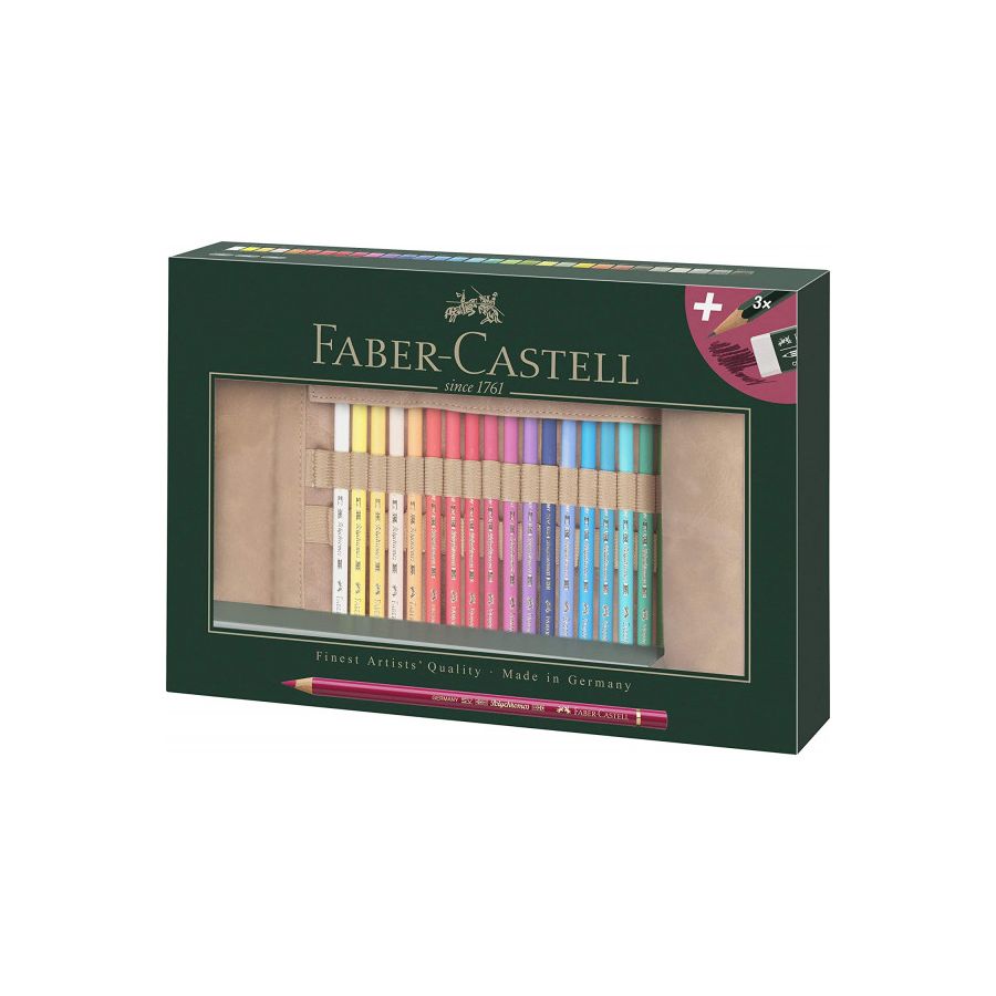 Trousse Rouleau Polychromos – 33 Crayons + Accessoires