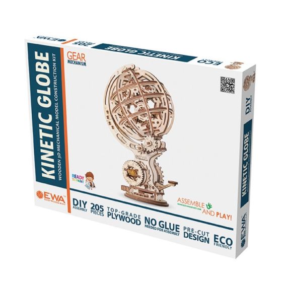 Puzzle 3D Globe Cinétique en Bois – EWA