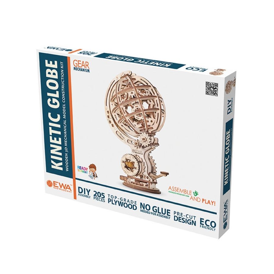 Puzzle 3D Globe Cinétique en Bois – EWA