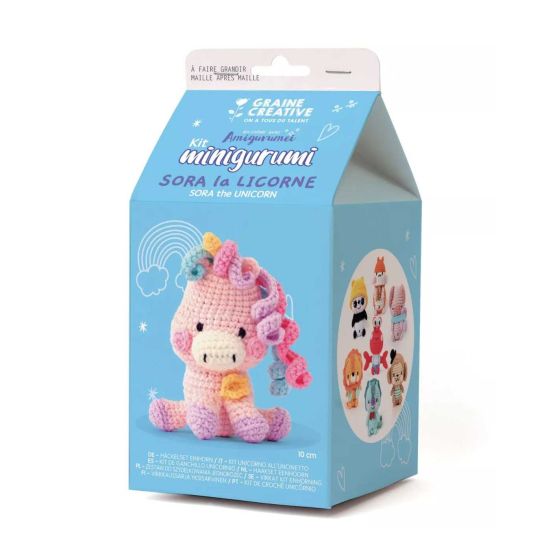 Kit Minigurumi Licorne Sora – Crochet Kawaii (Graine Créative)