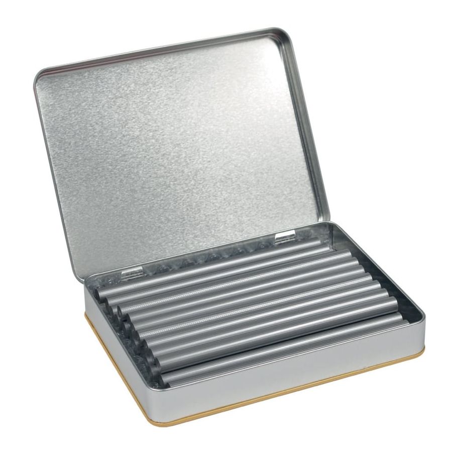 Boite de 20 bâtons de cire flexible ronds - argent