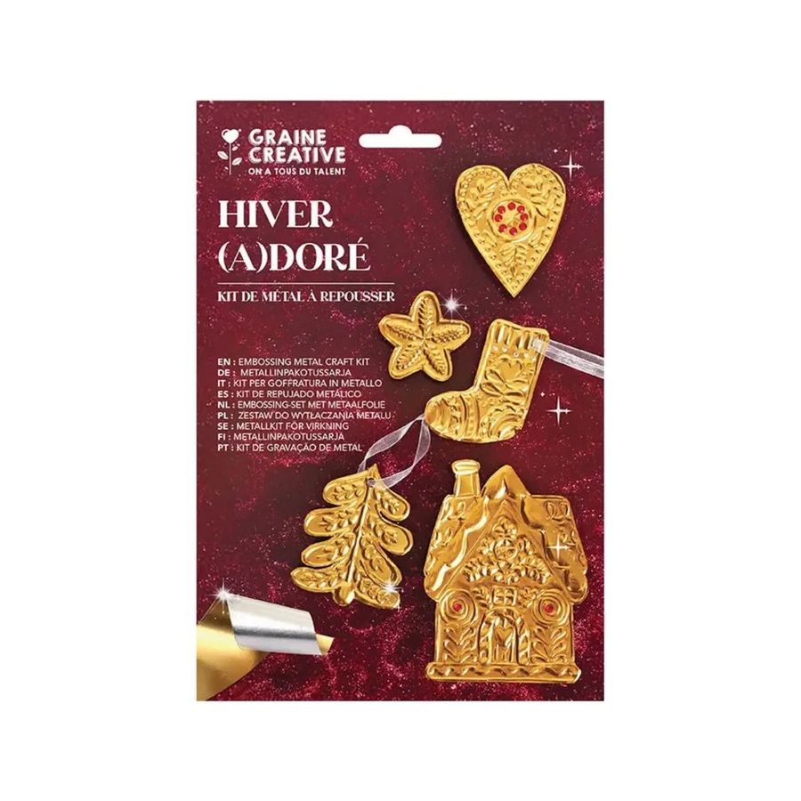 Set métal à repousser Hiver (a)doré – Graine Créative