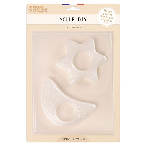 Moule thermo bougeoirs Lune / Étoile – Graine Créative
