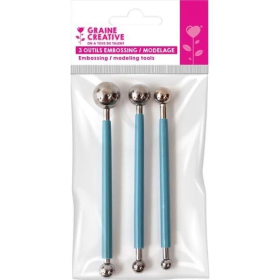 Set de 3 outils à embosser – Graine Créative