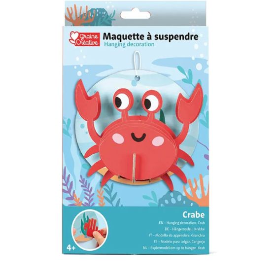 Maquette à suspendre Crabe 3D carton – Graine Créative
