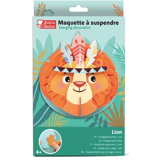 Maquette 3D à suspendre Lion en carton – Graine Créative