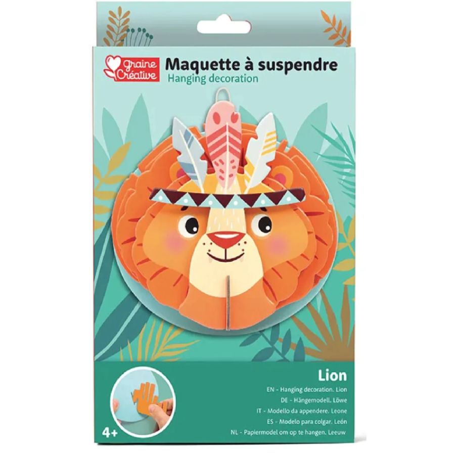 Maquette 3D à suspendre Lion en carton – Graine Créative