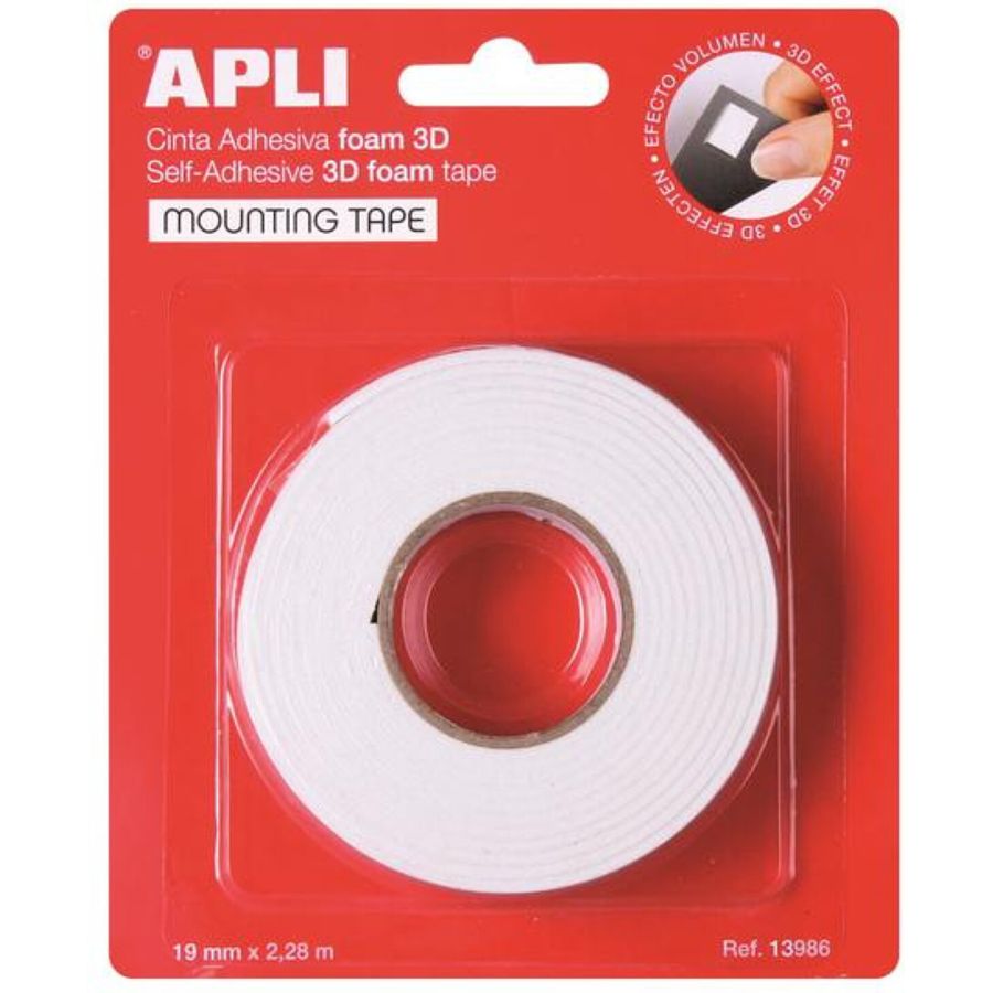 Ruban adhésif double face foam 3D 19 mm x 2,28 m