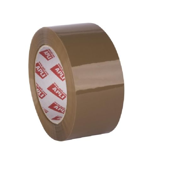 Ruban adhésif BASIC PP acrylique marron 48 mm x 132 m – Emballage standard