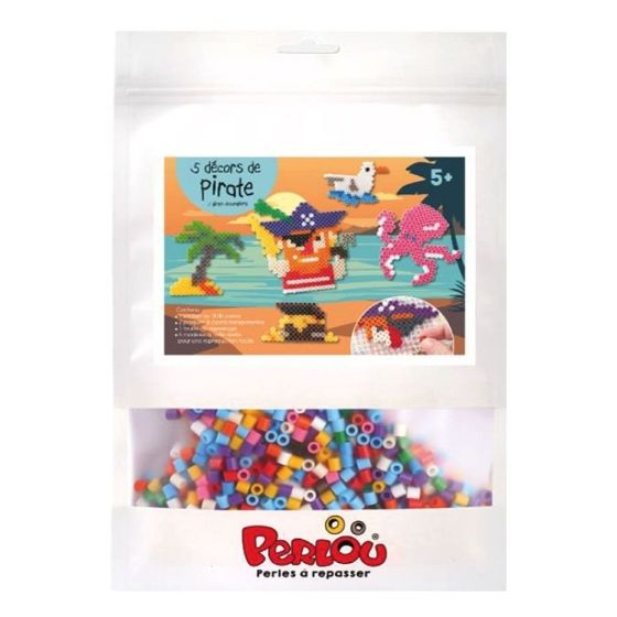 Kit perles à repasser pirate – 1000 perles avec modèles