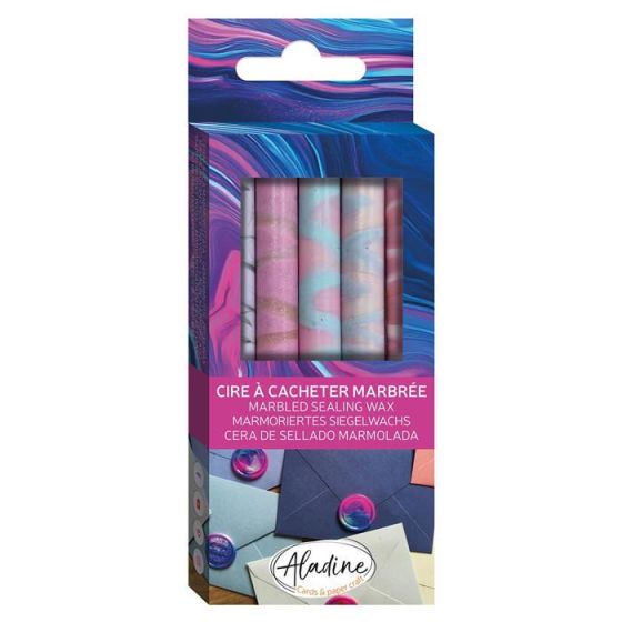 Bâtonnets de cire marbrée brume poudrée – Lot de 5 – Aladine