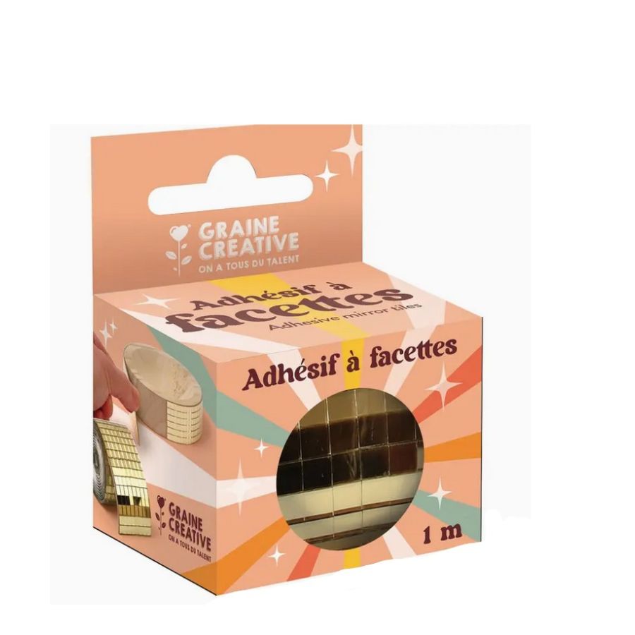 Miroir adhésif facette or 5 mm – Graine Créative