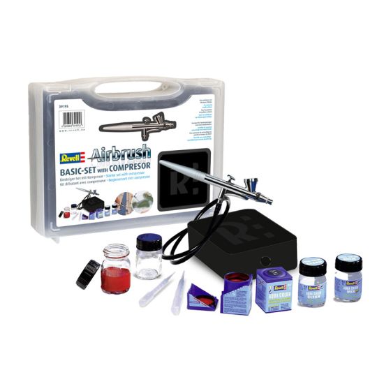 Airbrush Basic Set avec compresseur – Kit complet Revell