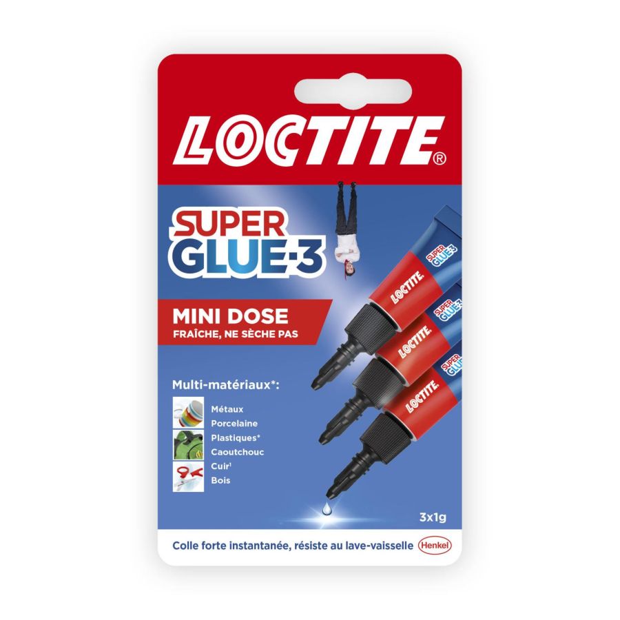 Super Glue 3 Liquide – 3 × 1 g – Loctite