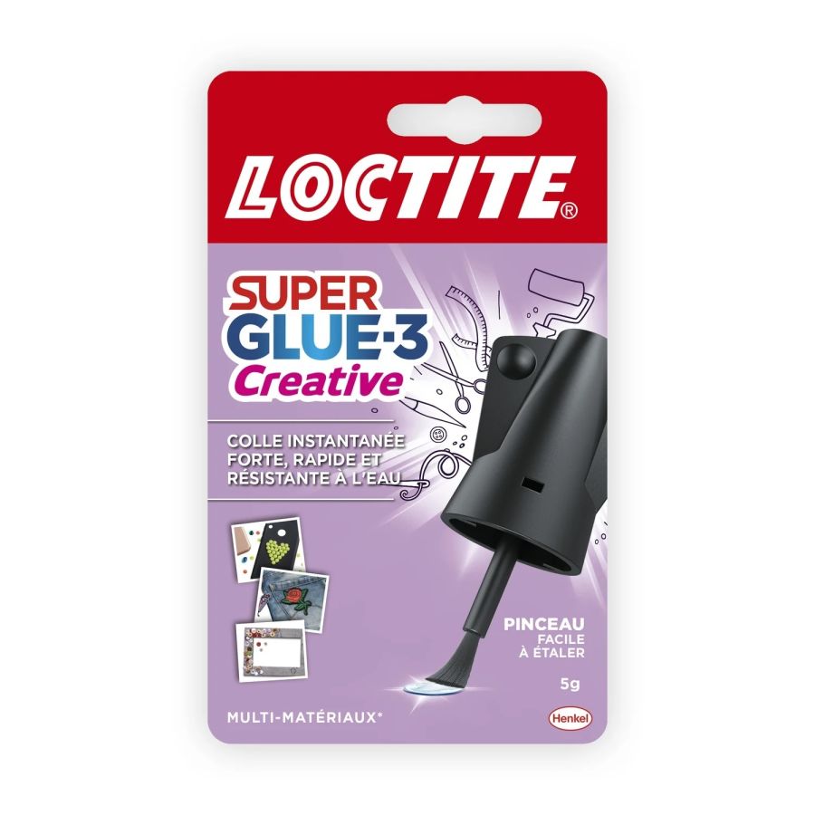 Loctite Super Glue 3 Pinceau – Colle à prise rapide – 5 g
