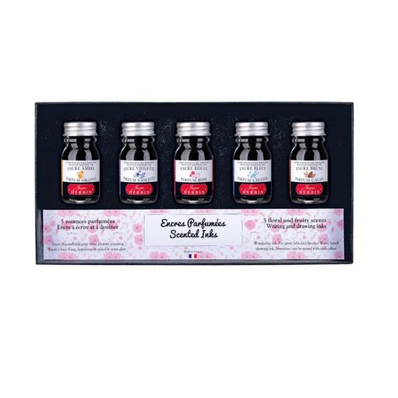 Coffret 5 encres parfumées – Herbin – 5 flacons 10 ml