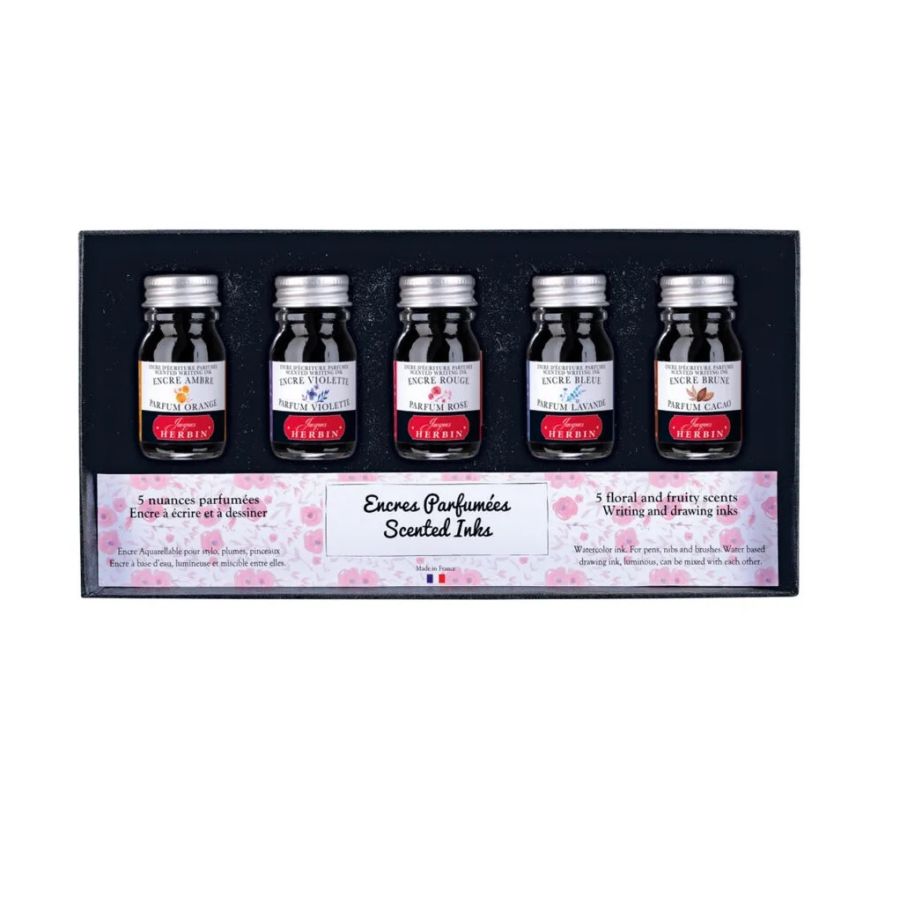 Coffret 5 encres parfumées – Herbin – 5 flacons 10 ml