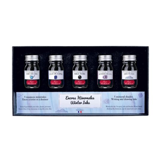 Coffrets encres Hivernales – Herbin – 5 flacons 10 ml