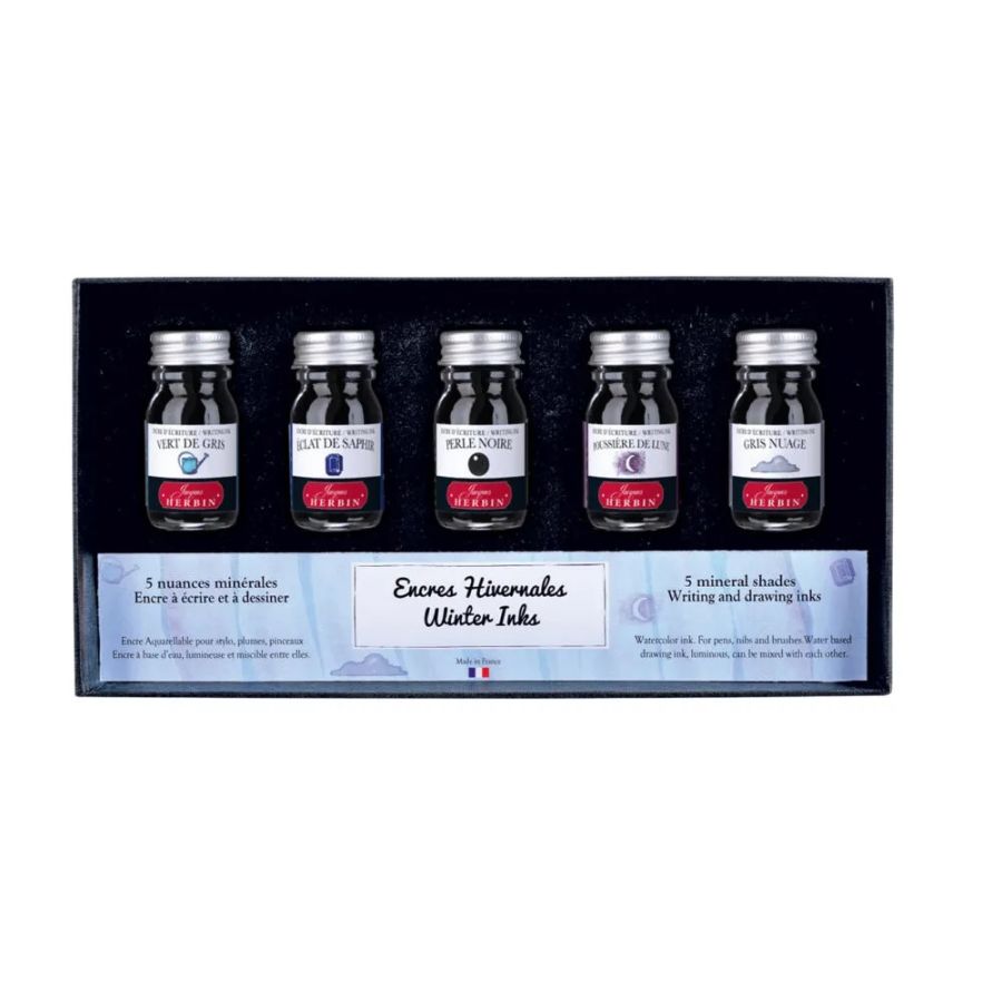 Coffrets encres Hivernales – Herbin – 5 flacons 10 ml