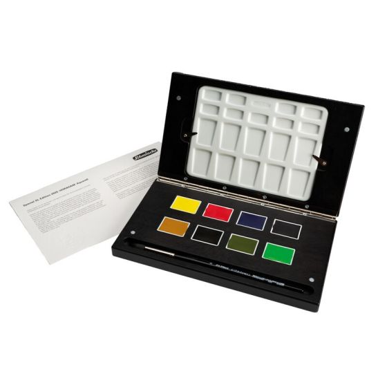 Luxueux coffret bois teintée noir édition limitée aquarelle Horadam