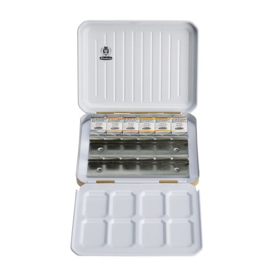 Boîte métal Or 6 ½ godets + 12 vides – Horadam Schmincke Édition Or
