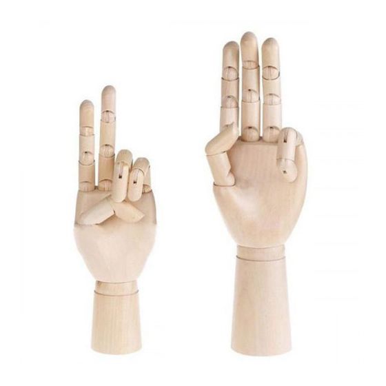Main en bois – Droite – 24 cm