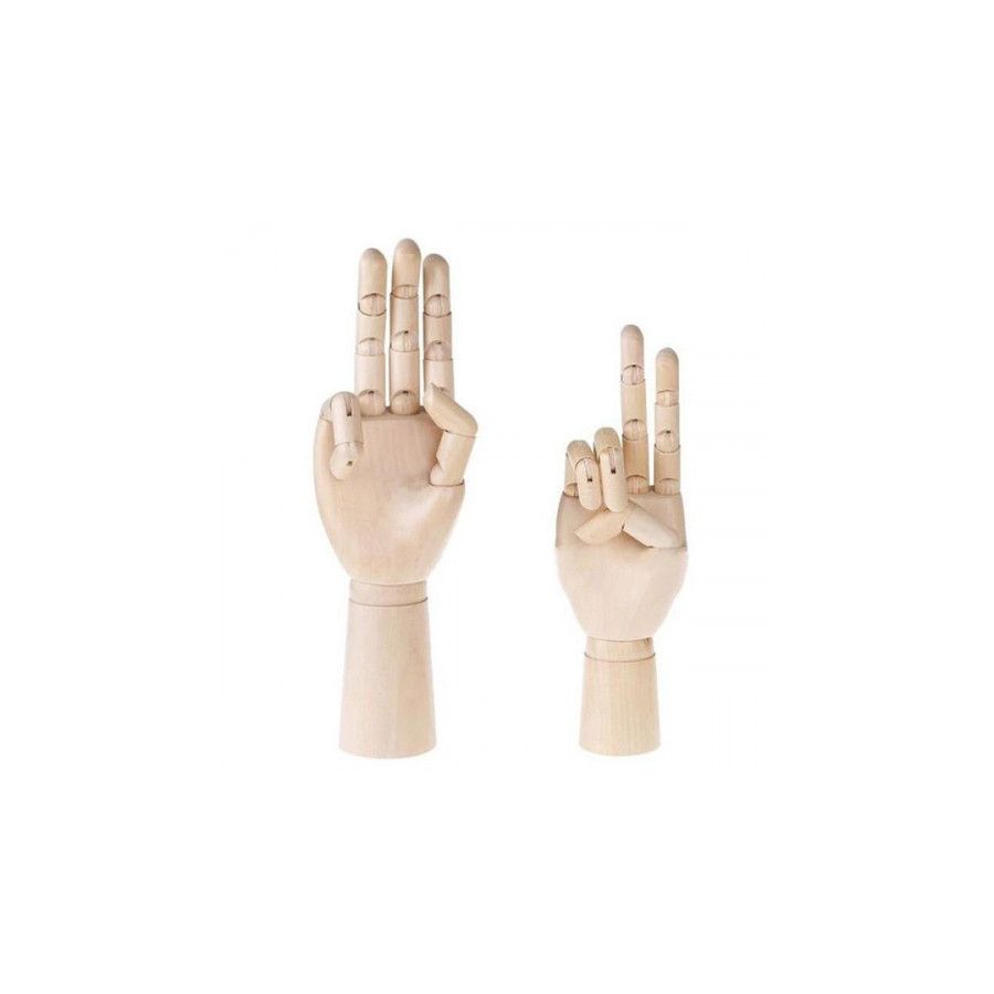Main en bois – Gauche – 24 cm