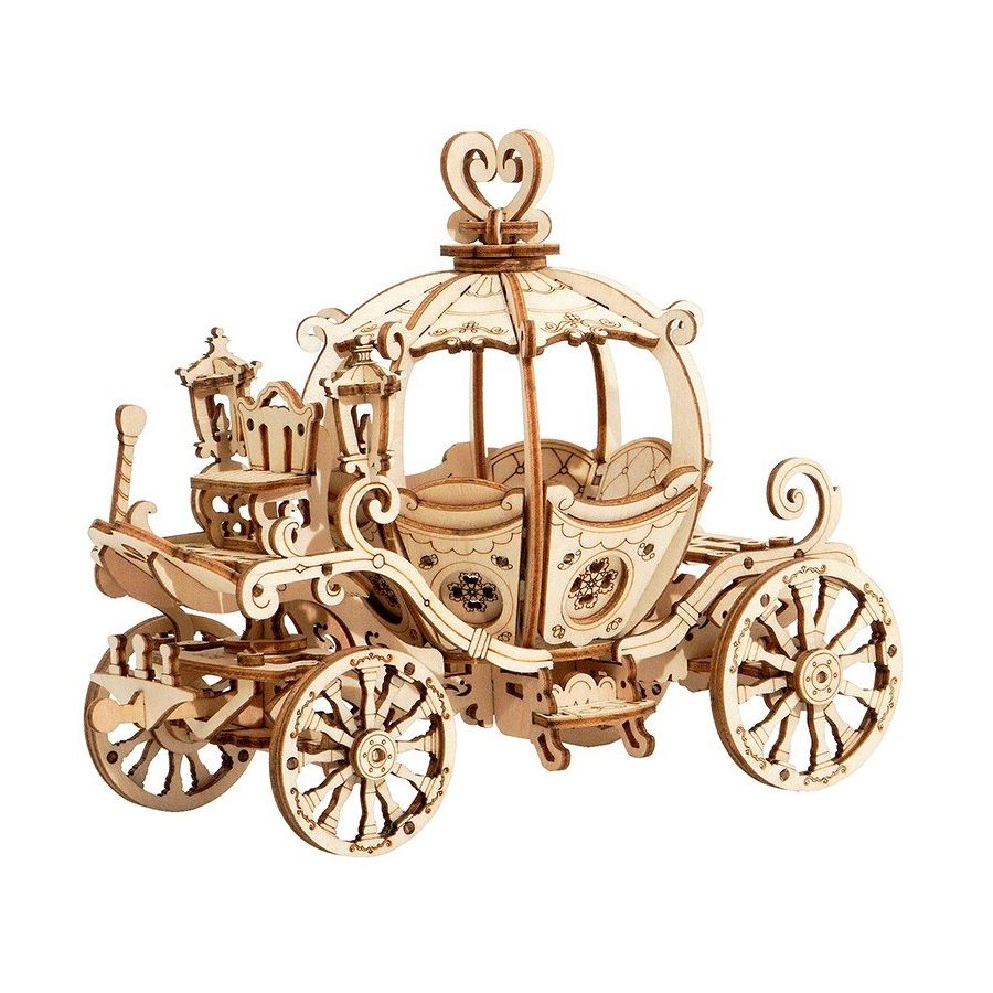 Carrosse Citrouille – Puzzle 3D mécanique en bois Rolife