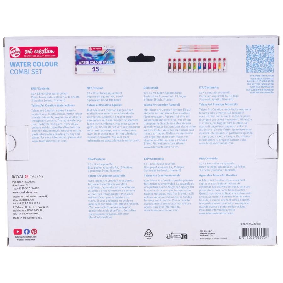 Talens Art Creation Combiset Aquarelle Papier