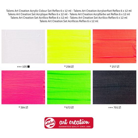 Art Creation • Set de peinture acrylique Reflex 6x12ml