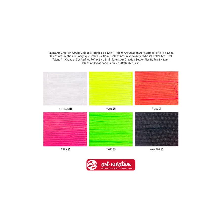 Art Creation • Set de peinture acrylique Reflex 6x12ml