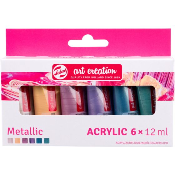 Talens Art Creation Set Acrylique Metallise – 6 x 12 ml