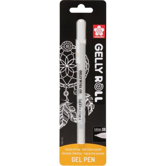 Sakura Gelly Roll Blanc 08 – Stylo gel blanc opaque