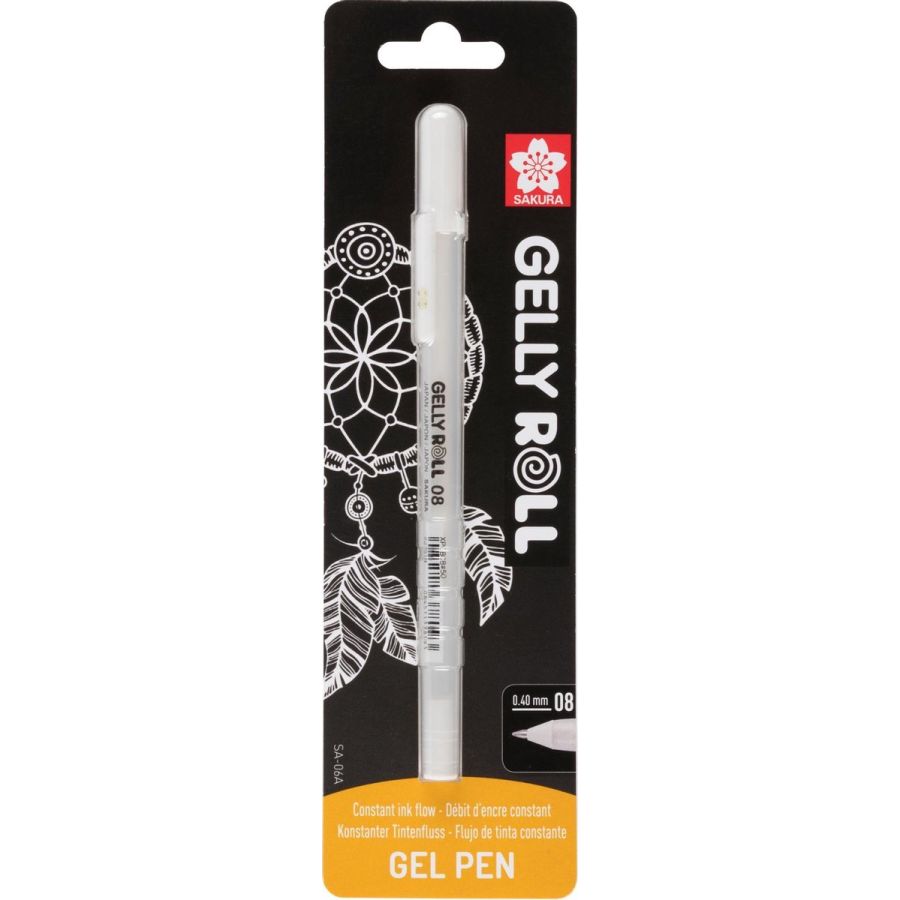 Sakura Gelly Roll Blanc 08 – Stylo gel blanc opaque