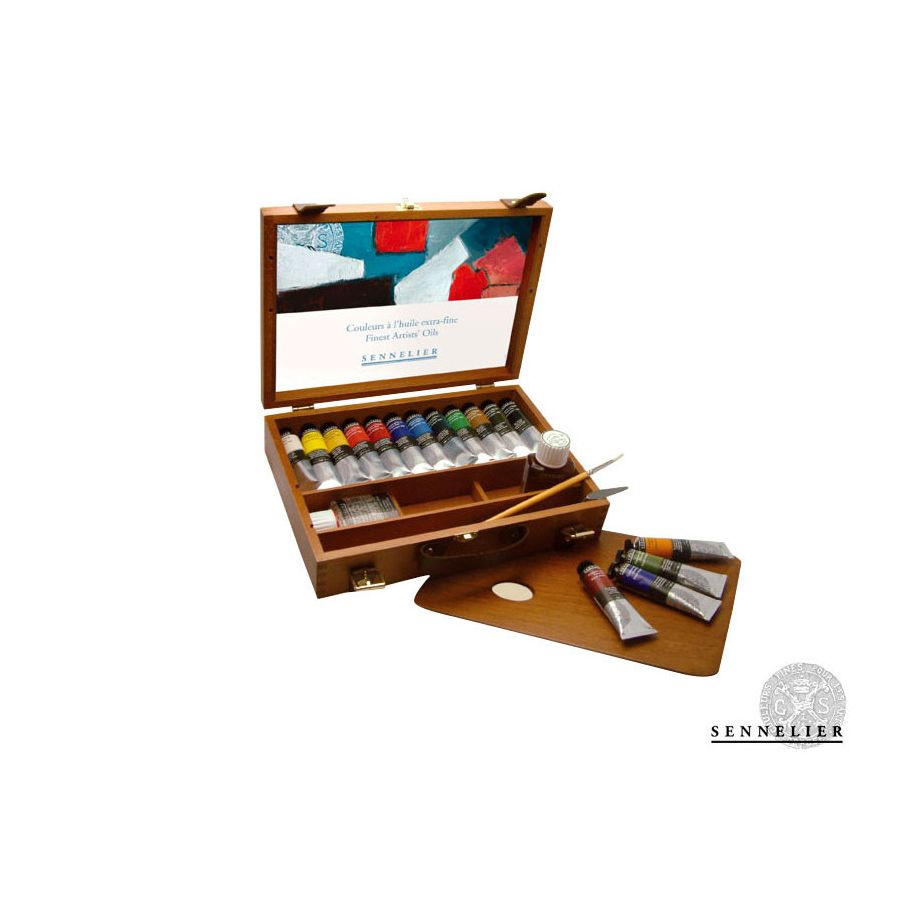 Coffret bois huile Extra Fine 12X40ml