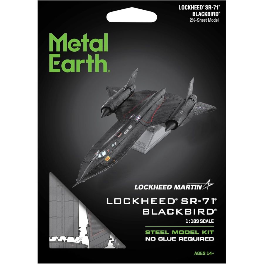 Metal Earth Lockheed SR-71 Blackbird – Maquette 3D métal 17.3 x 9.15 x 2 cm