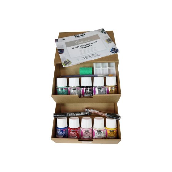 Coffret Deco Pébéo – 10 x 45 ml (peinture acrylique multi-supports)