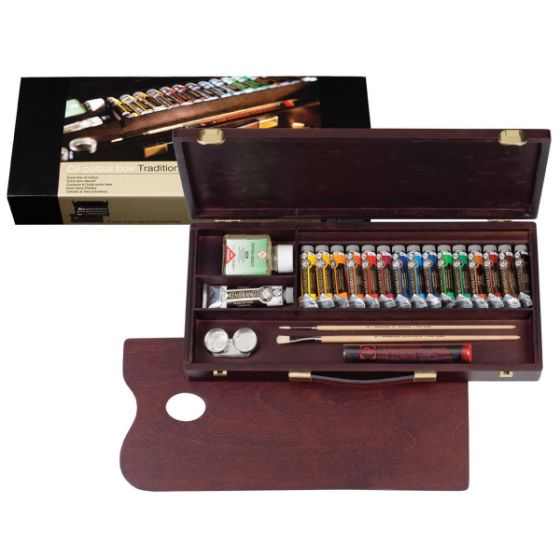 Coffret peinture à l’huile Rembrandt – Royal Talens (tubes + médium + pinceaux)