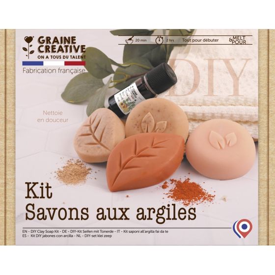 Kit DIY Savons à la Poudre d’Argile  – Graine Créative