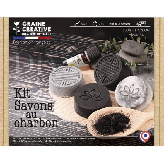 Kit DIY Savons au Charbon – Graine Créative