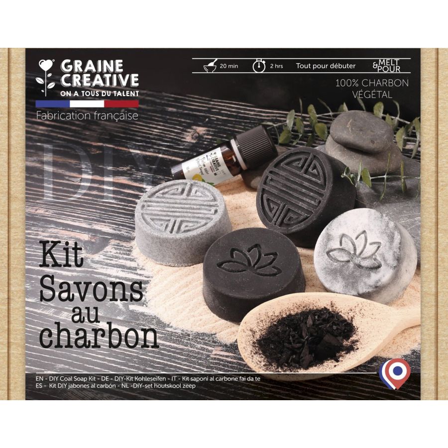 Kit DIY Savons au Charbon – Graine Créative