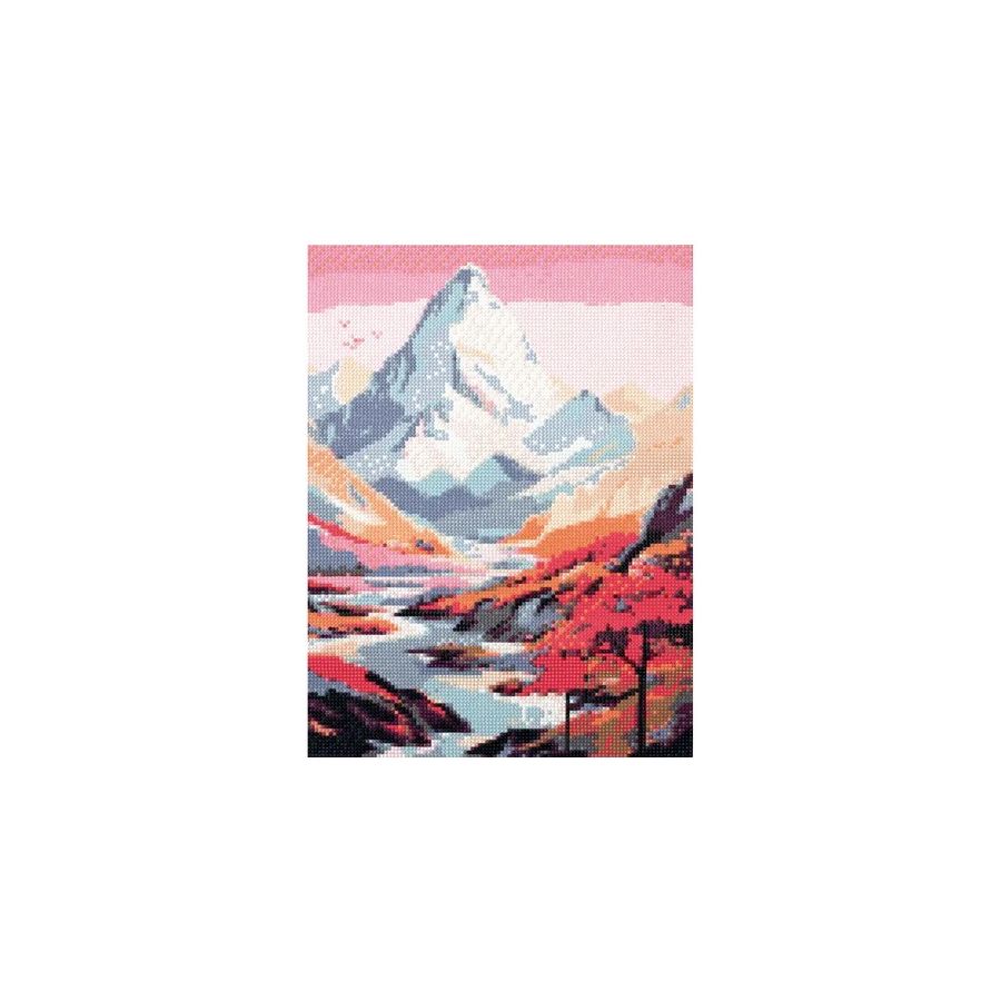 Diamond Painting Montagne 30x40 cm Graine Creative – Kit strass toile imprimée