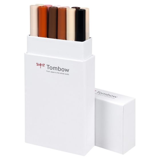 Coffret Tombow ABT – 12 feutres double pointe (couleurs portraits)
