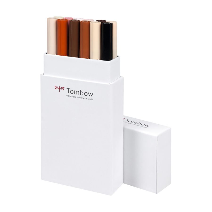 Coffret Tombow ABT – 12 feutres double pointe (couleurs portraits)