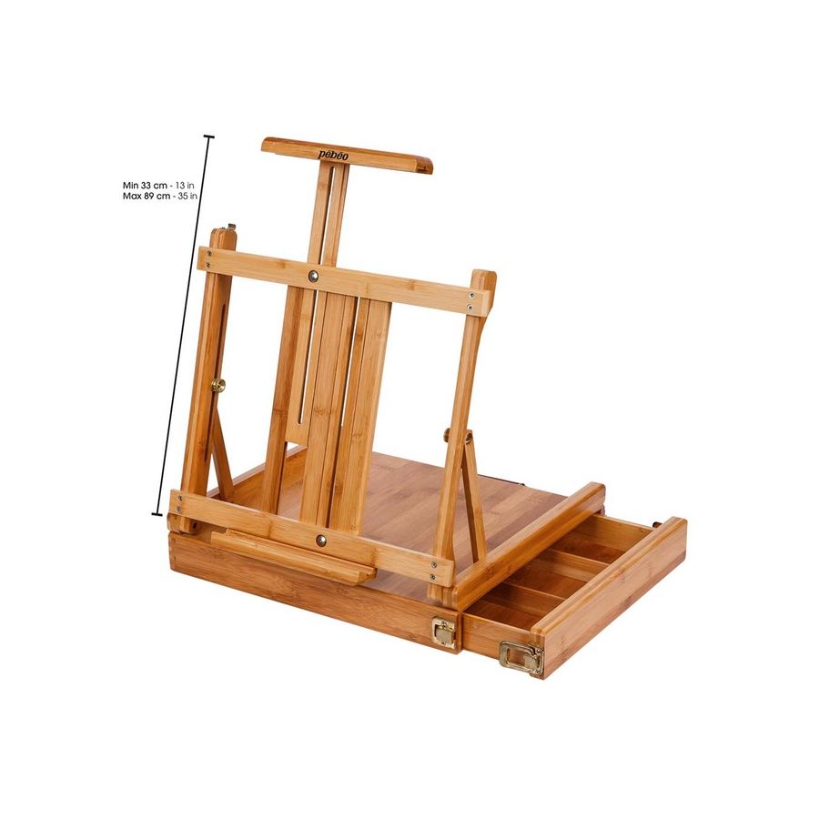 Chevalet de table en bambou avec tiroir – Pébéo